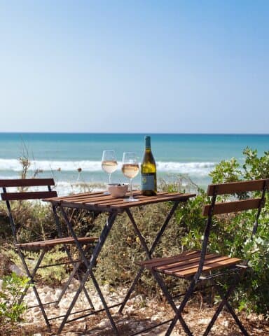 With a gate to the sea